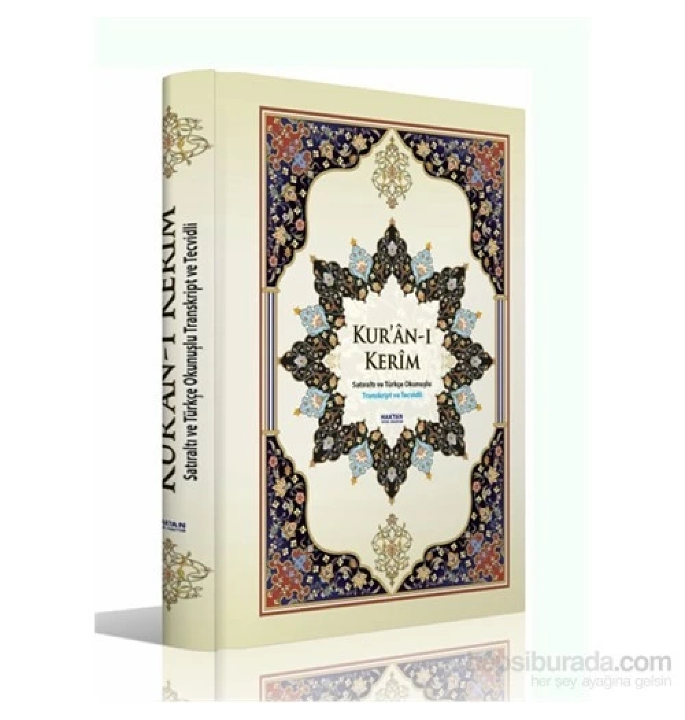 Haktan Satıraltı Türkçe Okunuşlu Tecvitli Transkripli Kuranı Kerim Cami Boy H 19