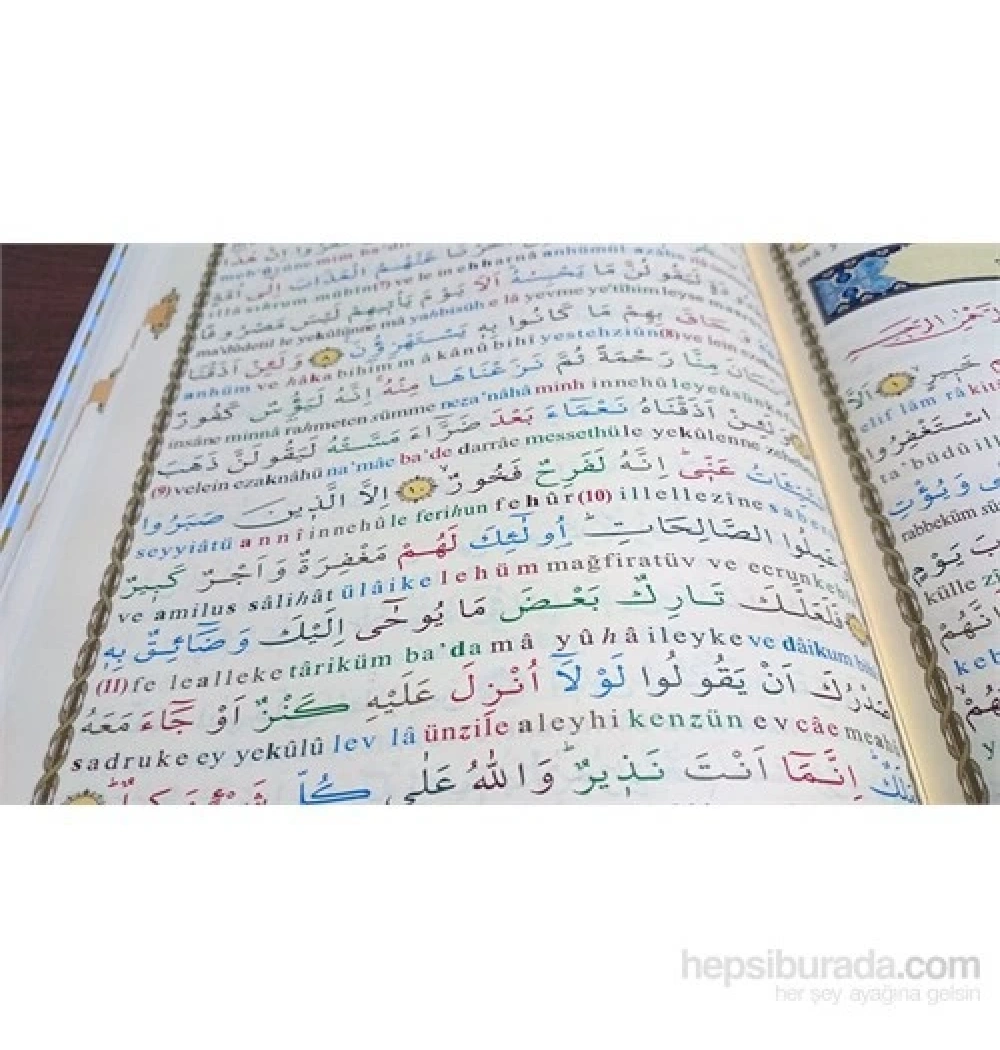 Haktan Satıraltı Türkçe Okunuşlu Tecvitli Transkripli Kuranı Kerim Cami Boy H 19