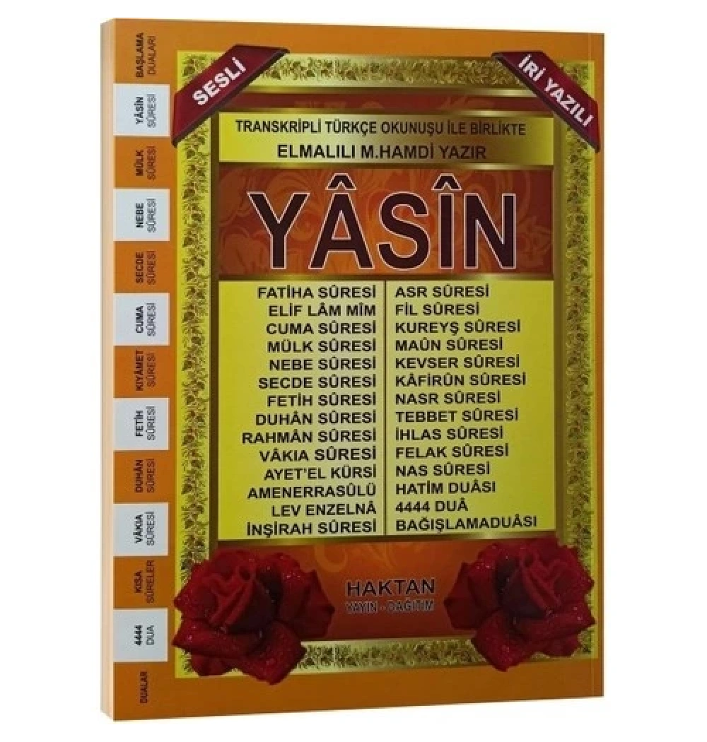 Haktan H-42 Rahle Boy 192 Shf Yasin Cüzü İri Yazılı Şamua Fihristli