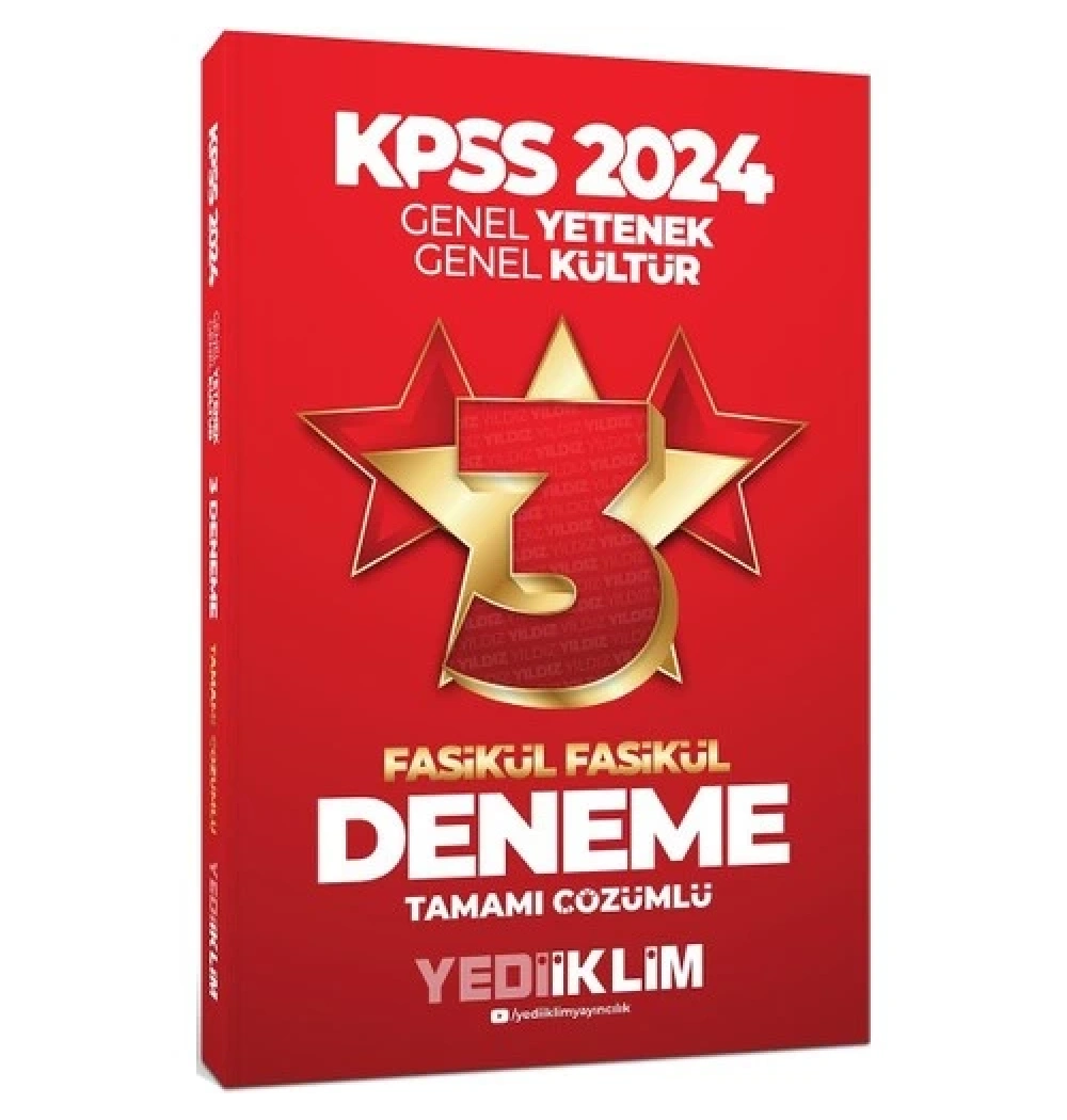 Kpss 2024 Gy Gk 3 Çözümlü Deneme  Yediiklim