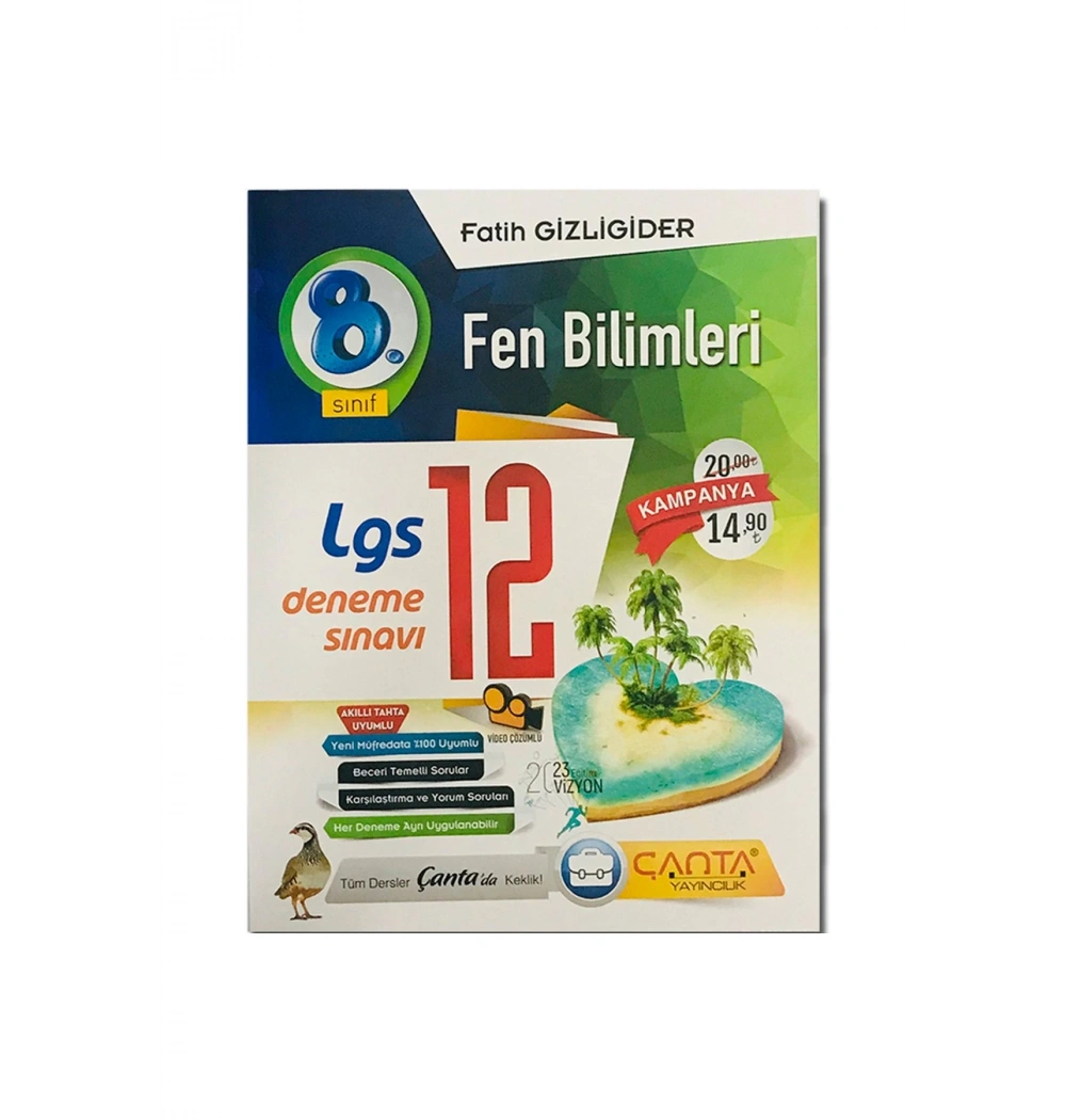 Çanta 8.Sınıf Fen Bilimleri 12 Deneme Sınavı