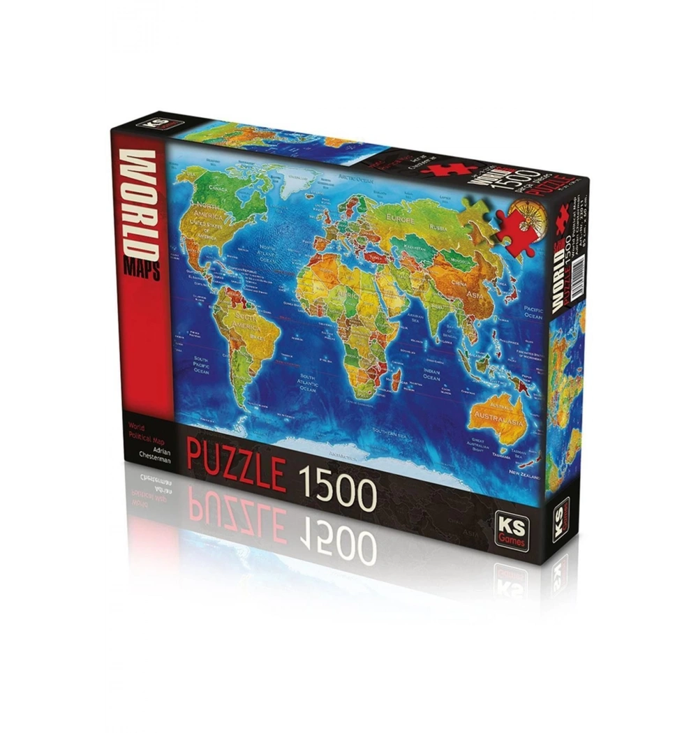 Ks Games Puzzle 1500 World Polıtıcal Map