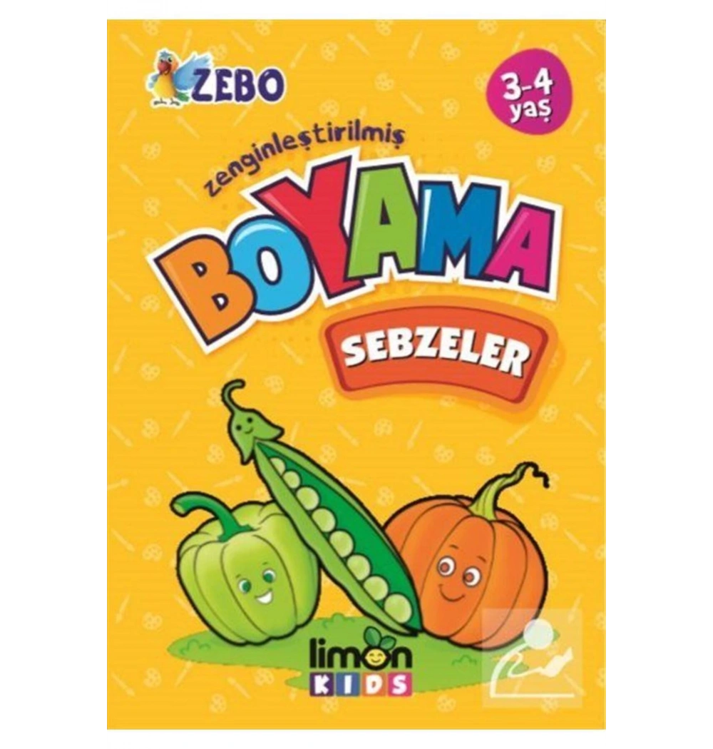 Boyama Sebzeler 3-4 Yaş Limon Kids