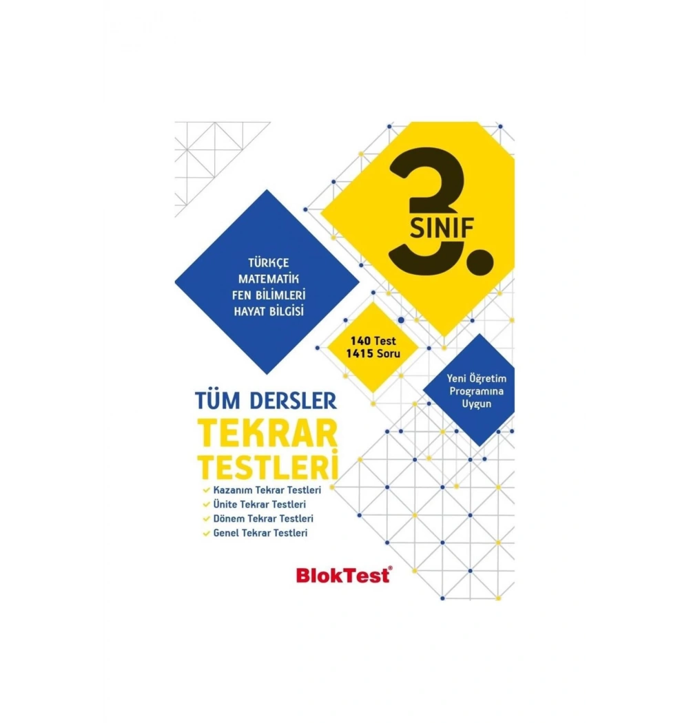Bloktest 3.Sınıf Tüm Dersler Tekrar Testleri