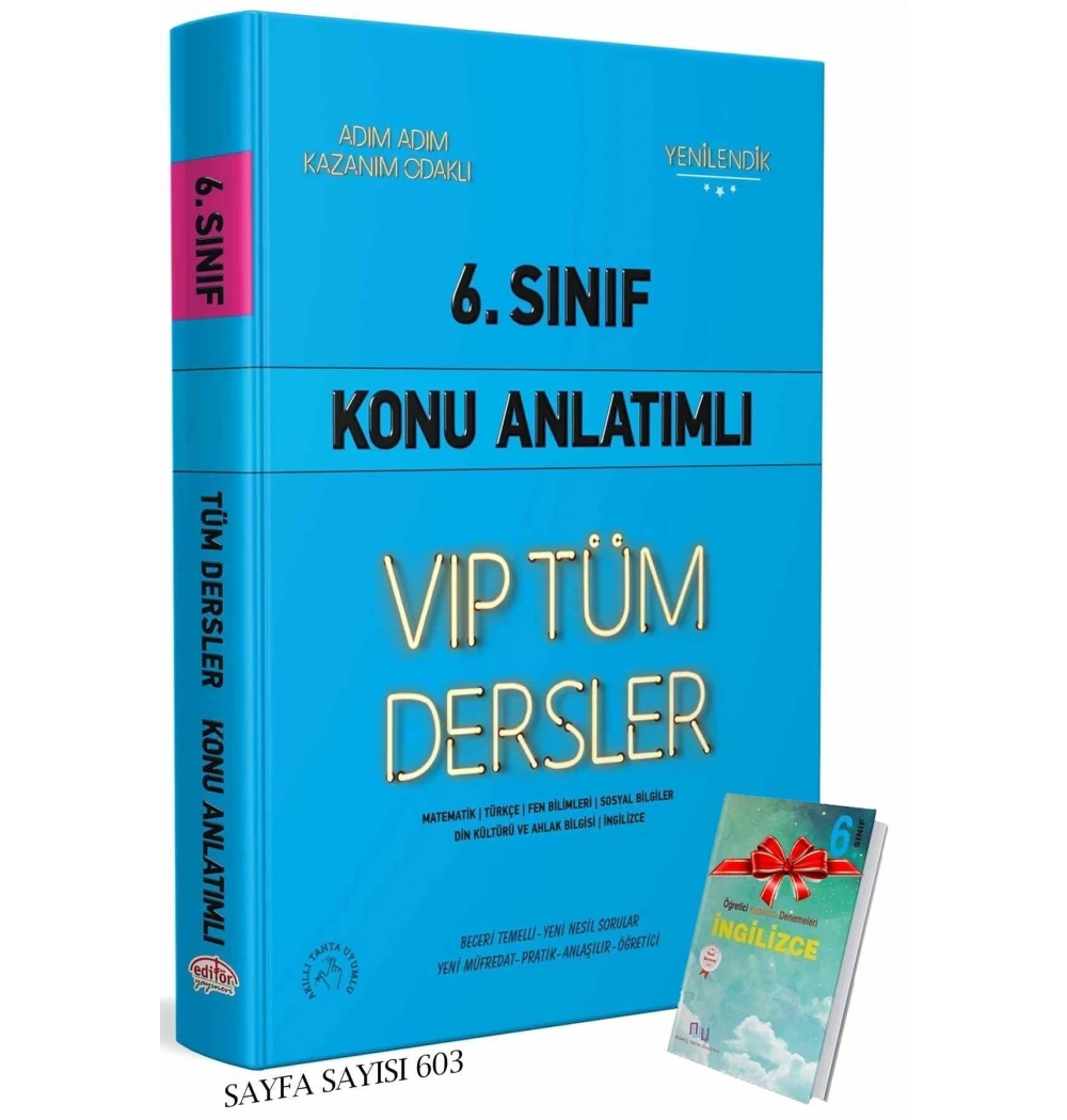 Editör 6.Sınıf Vip Tüm Dersler Konu Anlatımlı