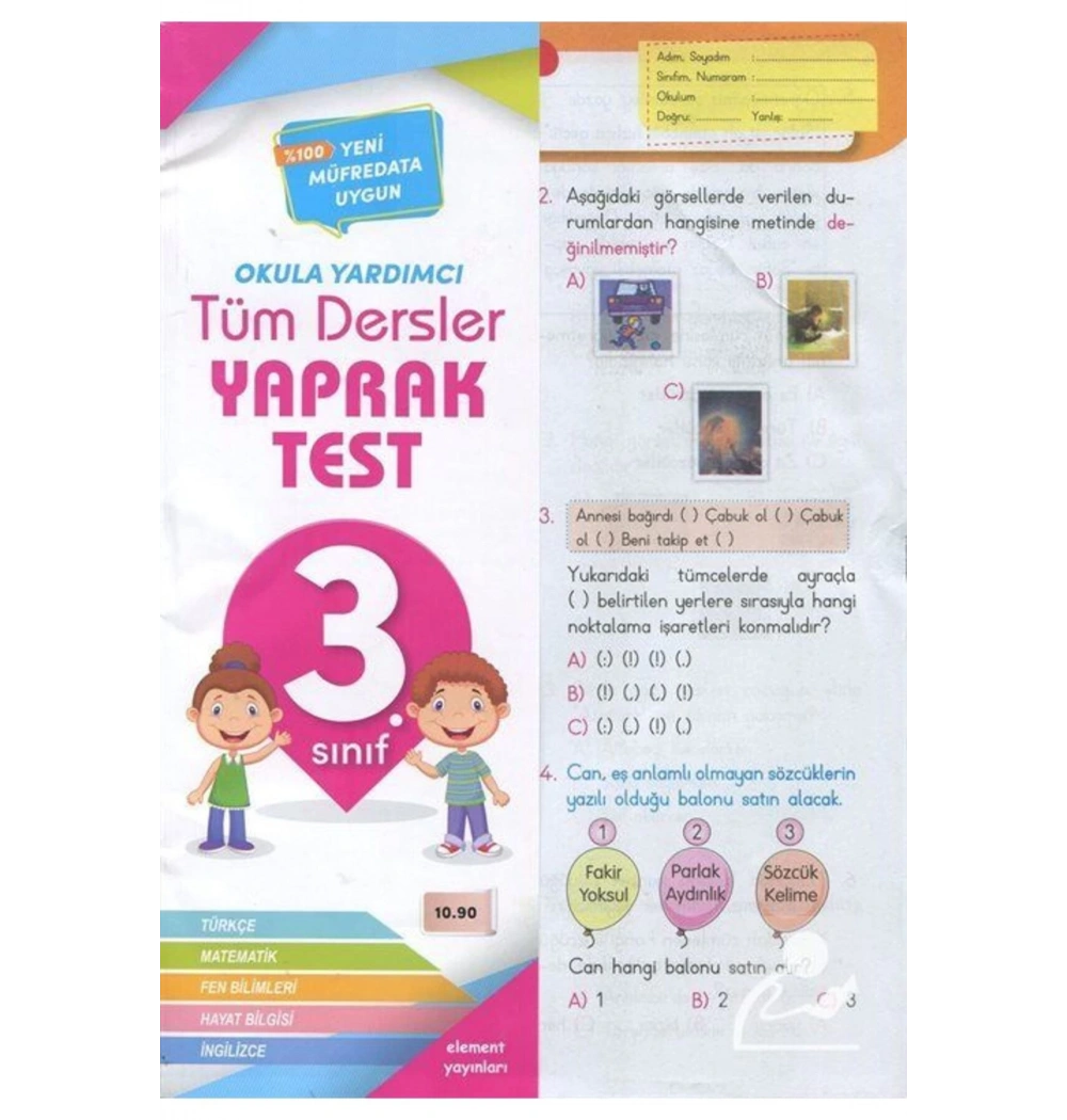 Element 3.Sınıf Tüm Dersler Yaprak Test