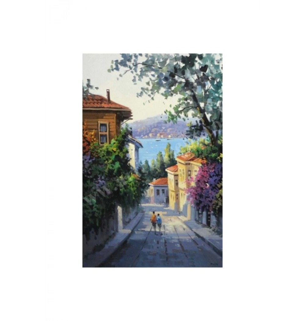 Sayılarla Boyama Seti 30X40 Cm Tuval Dar Sokak