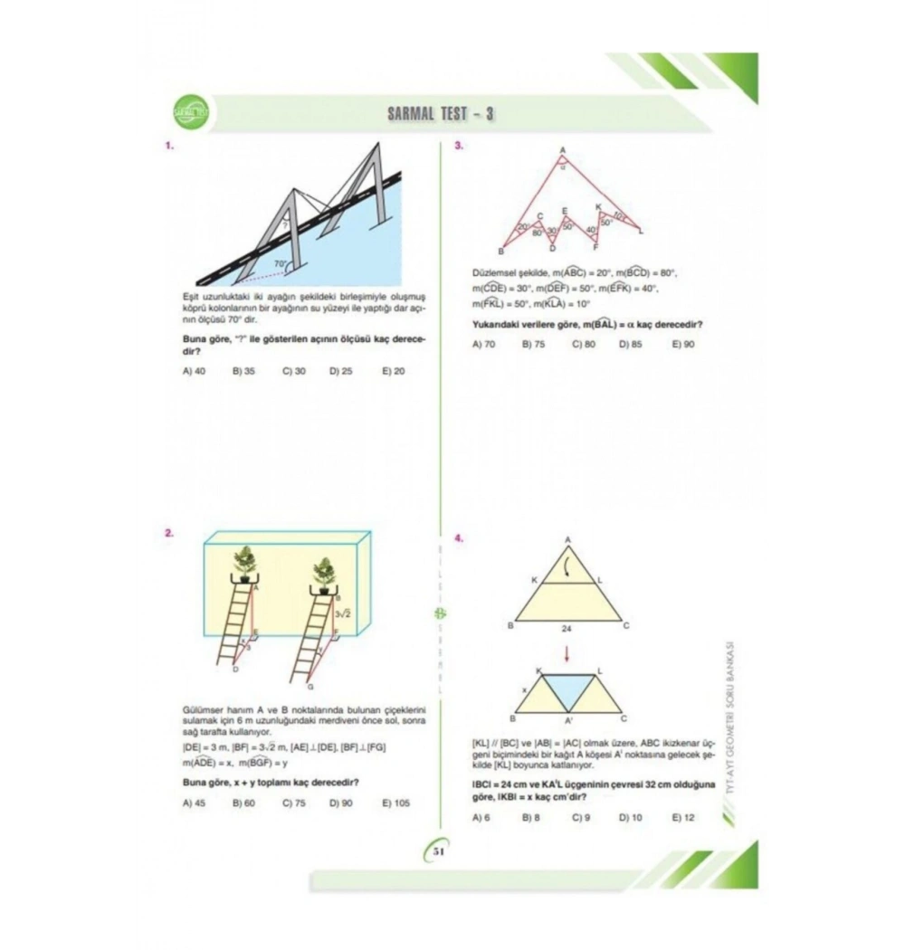 Tyt Ayt Geometri Soru Bankası Bilgi Sarmalı