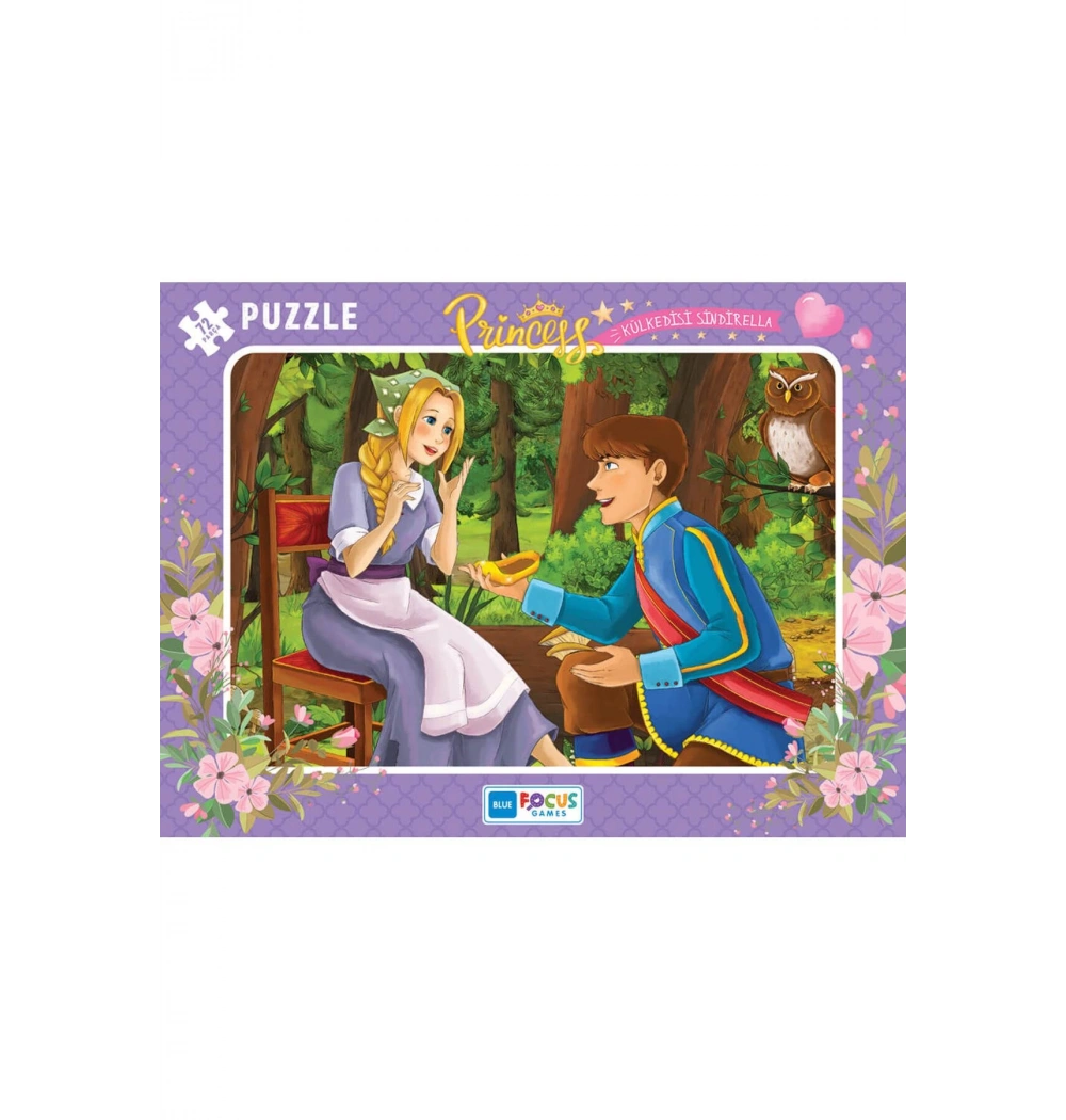 Blue Focus 72 Parça Puzzle Sindirella Mavi Lale