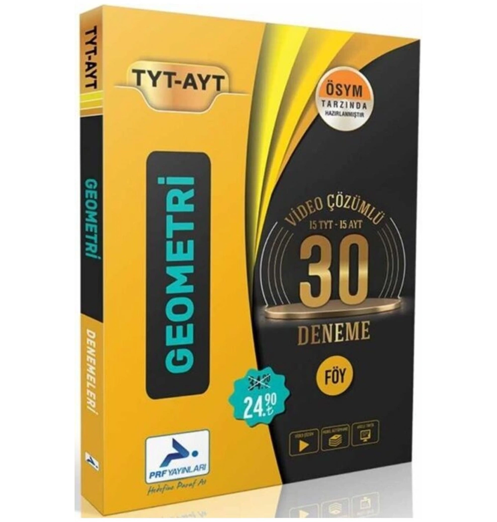 Paraf Tyt Ayt Geometri 30 Video Çözümlü Deneme