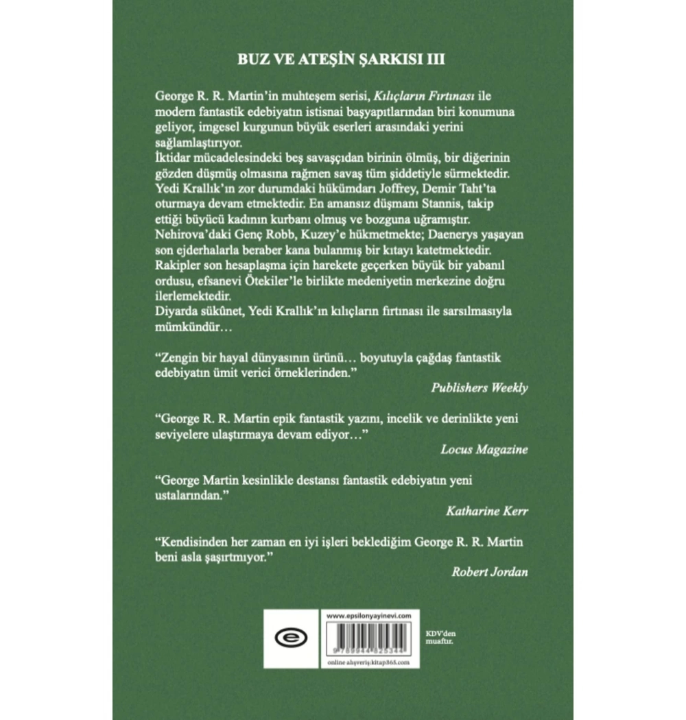 Taht Oyunları Kılıçların Fırtınası 2 Epsilon