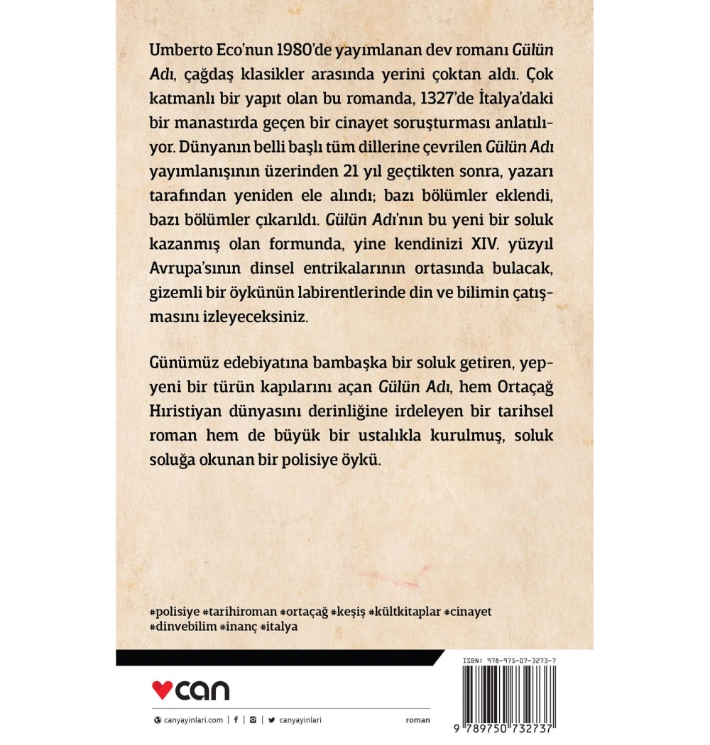Gülün Adı Umberto Eco Can Yayınları