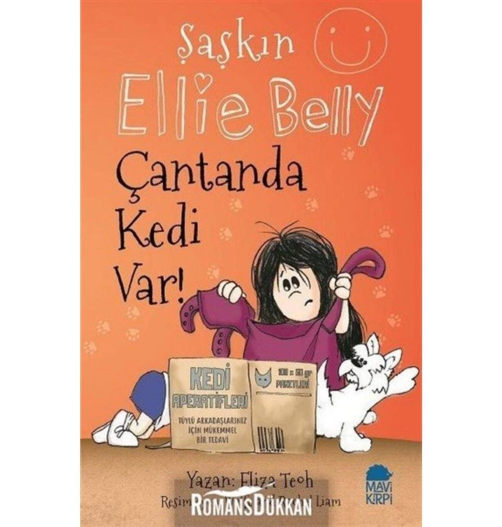 Şaşkın Ellie Belly Çantanda Kedi Var Mavi Kirpi