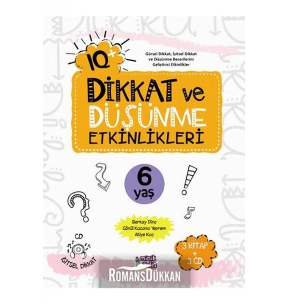 Iq Dikkat Düşünme Etkinlikleri 3 Kitap 6 Yaş Erdem