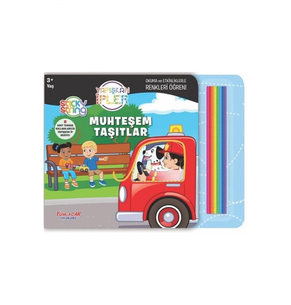 Muhteşem Taşıtlar Yapışkan İpler 3+Yaş Yumurcak