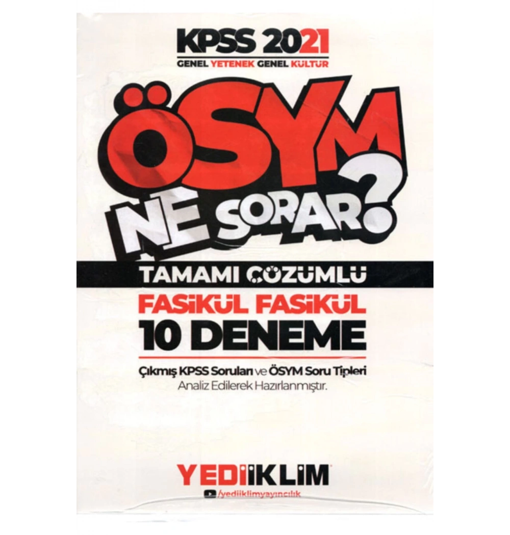 2021 Kpss Ösym Ne Sorar Gk Gy Çözümlü 10 Fasikül Deneme Yediiklim