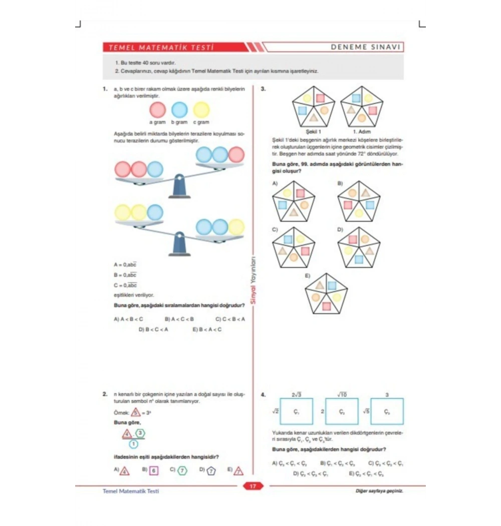 Sinyal Tyt Tüm Dersler 3 Deneme