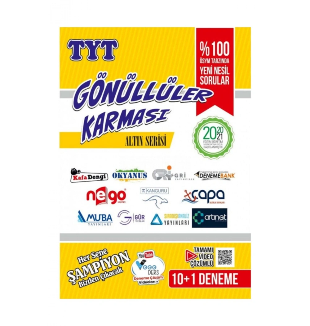 Tyt Gönüllüler Karması 10+1 Deneme Altın Serisi