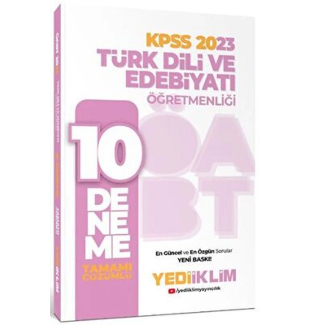 Kpss 2023 Türk Dili Edebiyatı Öğretmenliği 10 Deneme  Yediiklim
