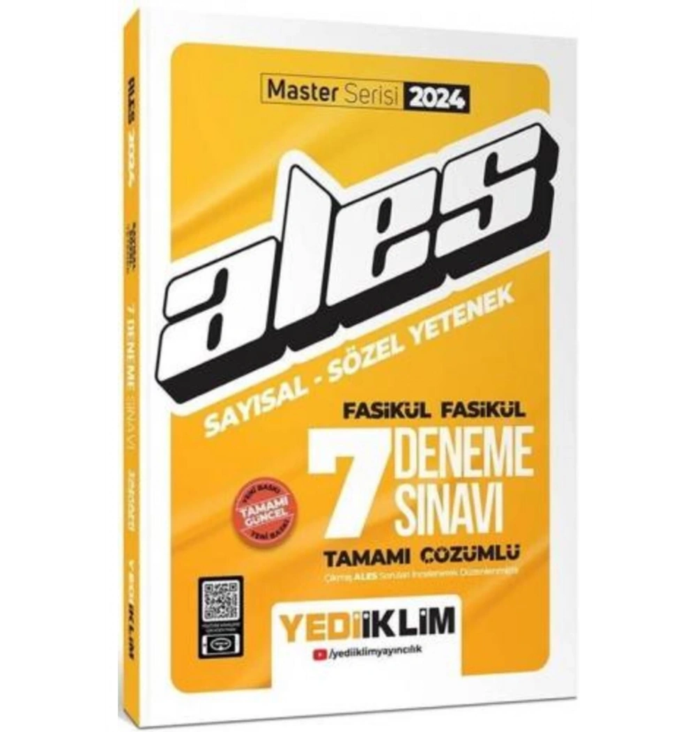 2024 Ales Sayısal Sözel Yetenek 7 Deneme  Yediiklim