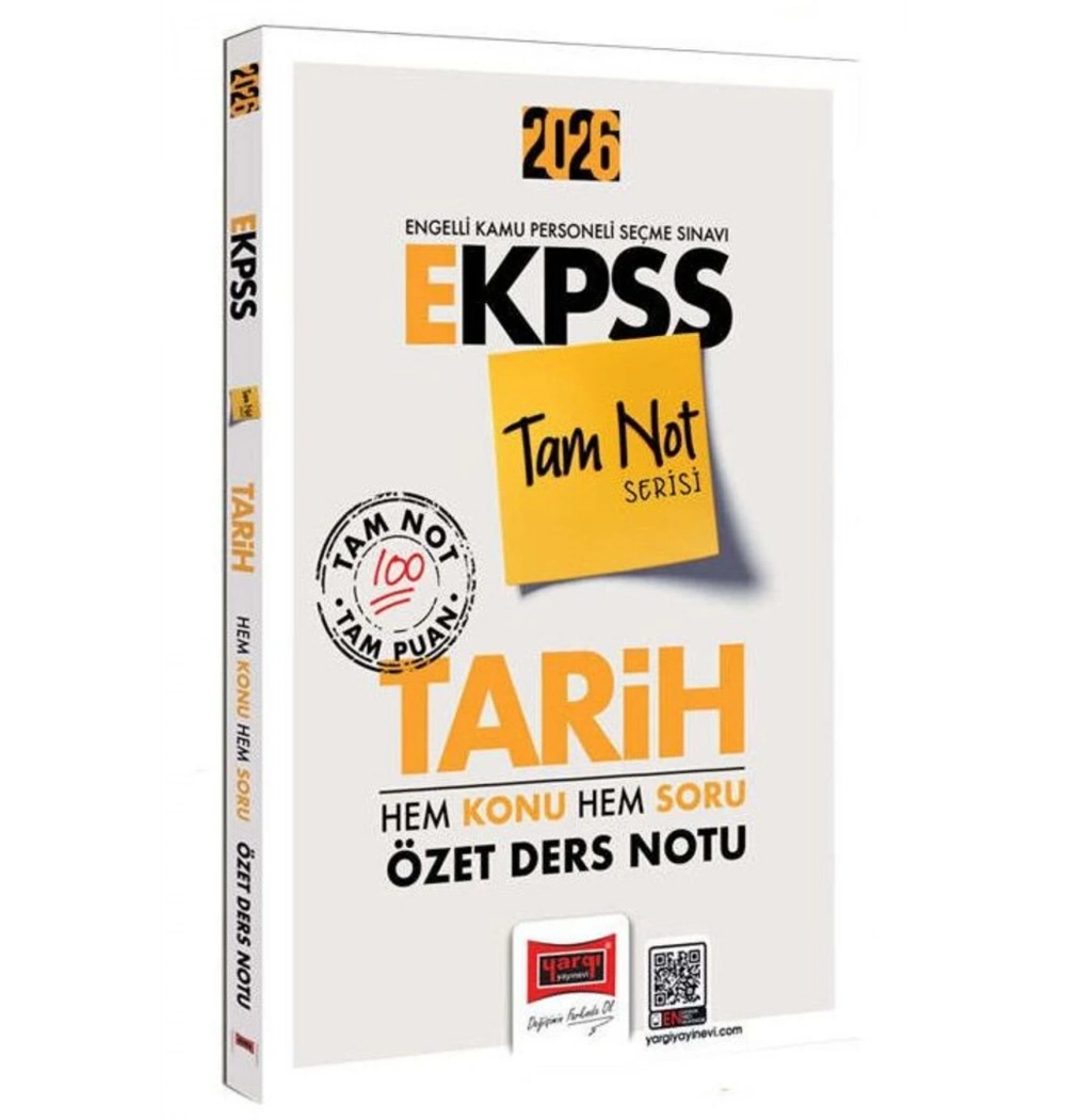 Yargı 2026 E-Kpss Tarih Özet Ders Notu Tam Not Serisi