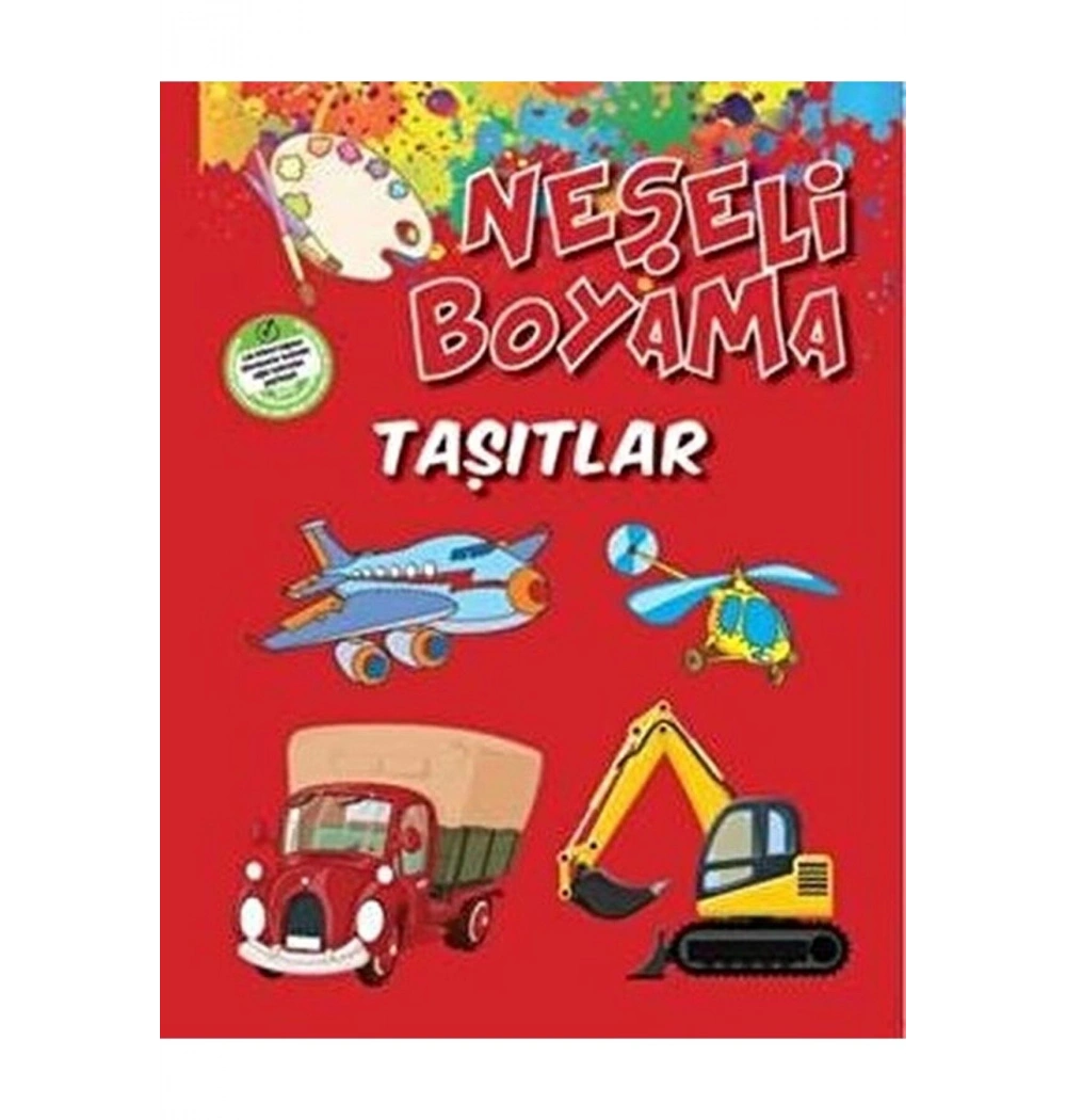 Neşeli Boyama Taşitlar Suluboya Hediyeli Parıltı
