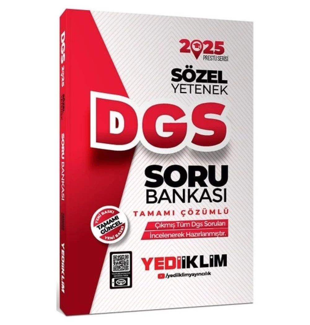 2025  Dgs Sözel Yetenek Çözümlü Soru Bankası  Yediiklim