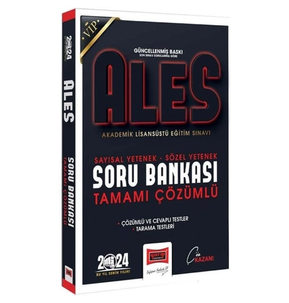 Yargı 2024 Vıp Ales Sayısal Sözel Çözümlü Soru Bankası