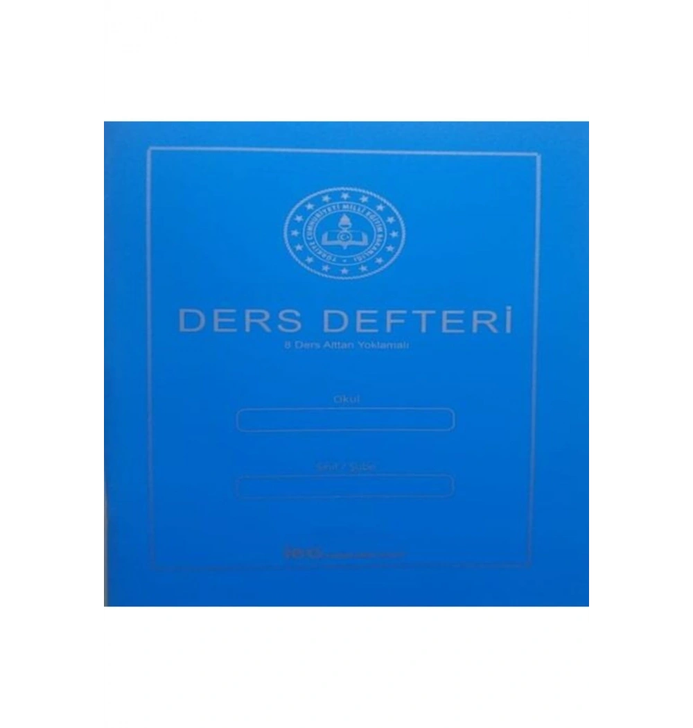 8 Ders Alttan Yoklamalı Kuşe Sert Kapak Ders Defteri Yeşil İea