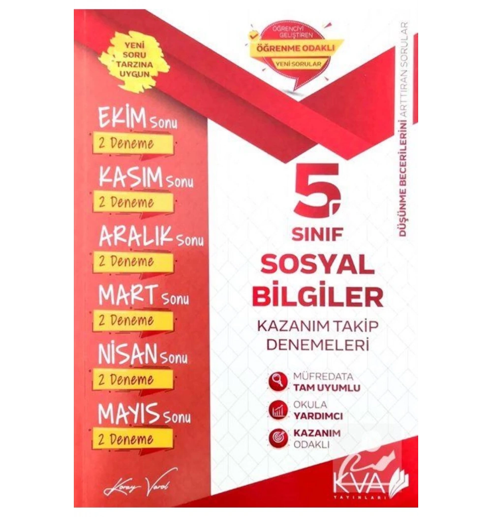 5.Sınıf Sosyal Bilgiler Kazanım Takip Denemeleri Kva