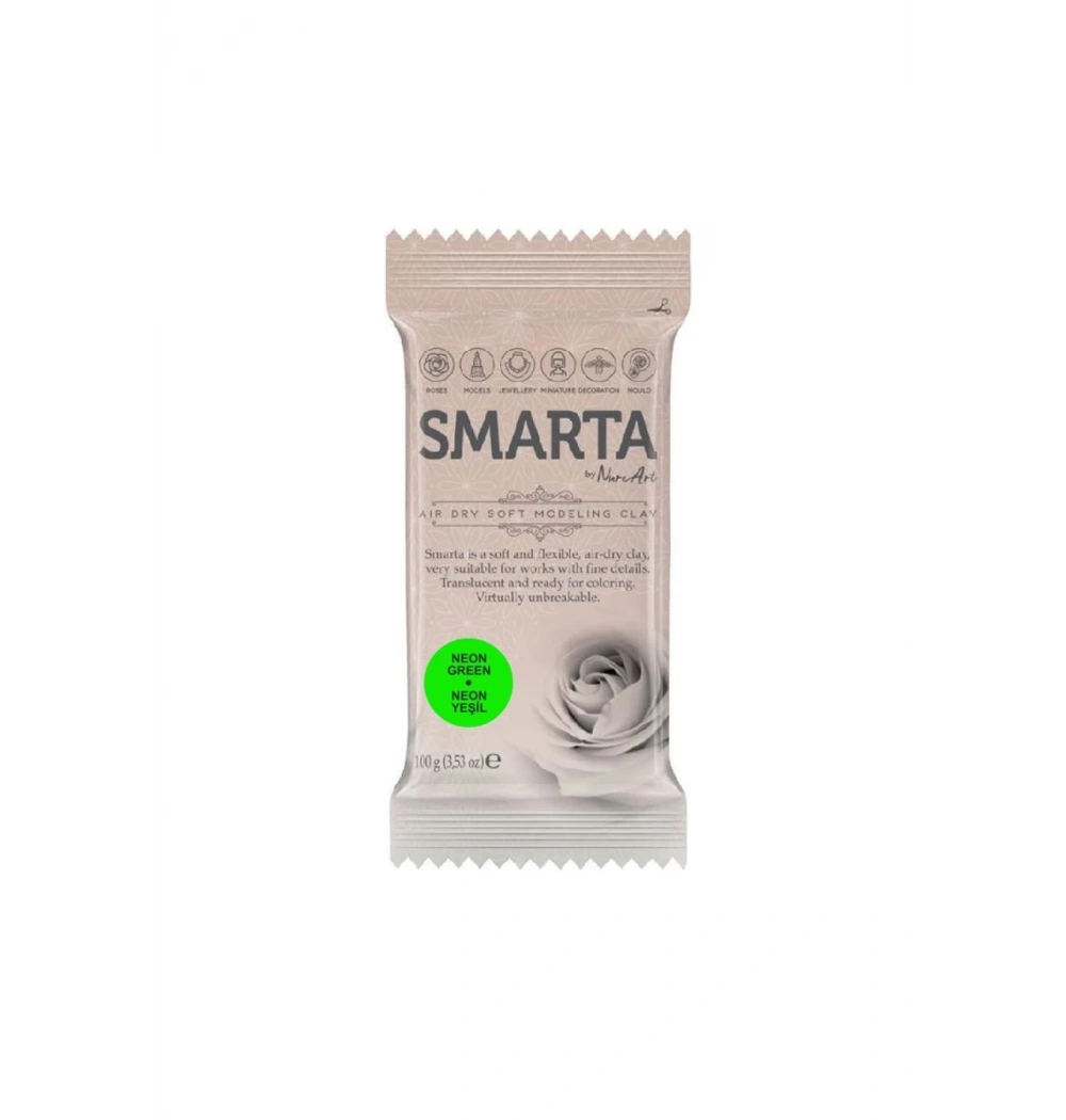 Smarta Akıllı Model Hamur Neon Yeşil 100Gr