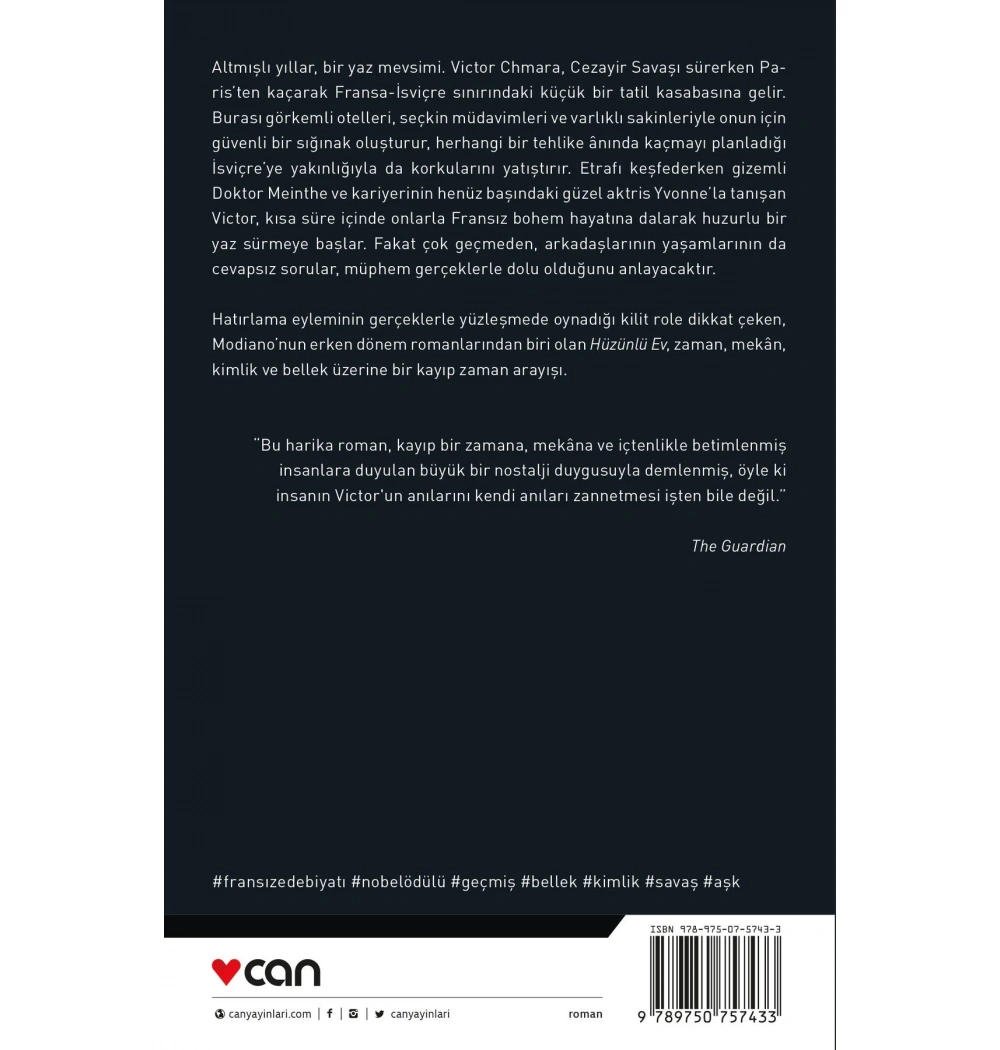 Hüzünlü Ev  Patrıck Modıano  Can Yayın