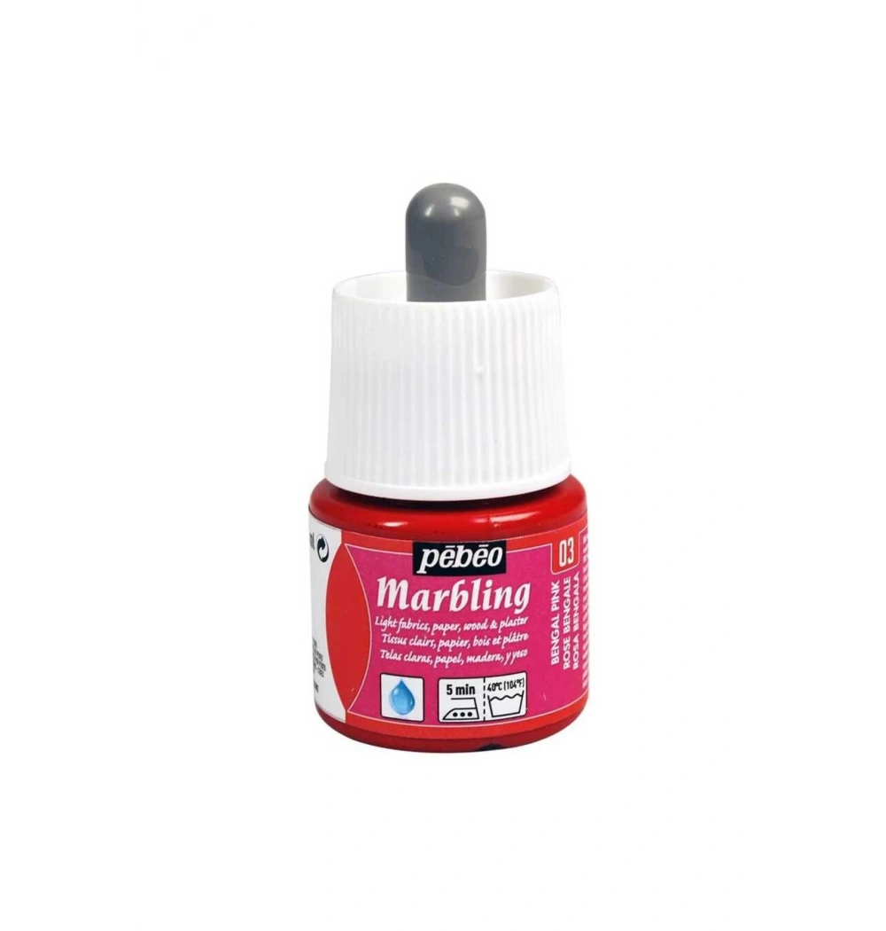 Pebeo Marblıng Ebru Boyası 45 Ml 03 Pembe