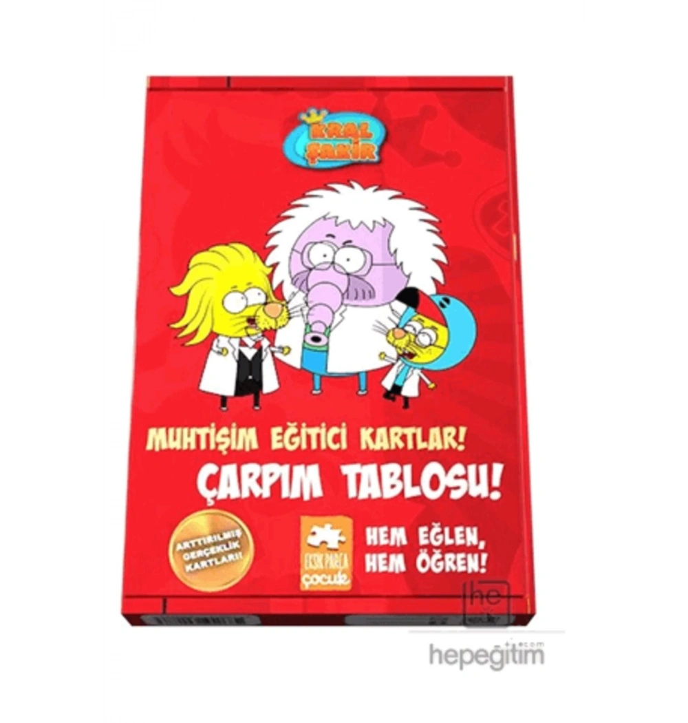 Muhtişim Eğitici Kartlar Çarpım Tablosu Kutulu      Eksik Parça