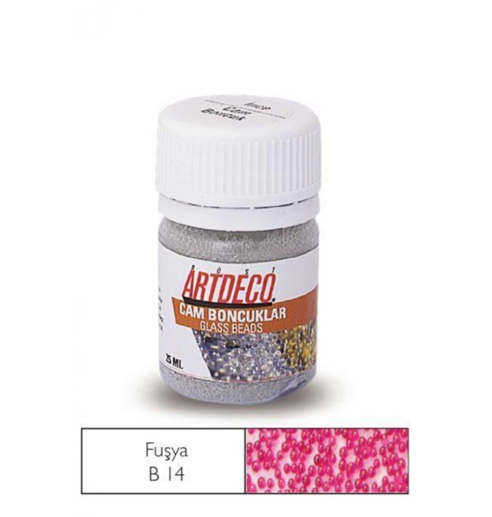 Lisans Artdeco Cam Boncuk 25Ml. Fuşya  Lv-Y-029A-B14