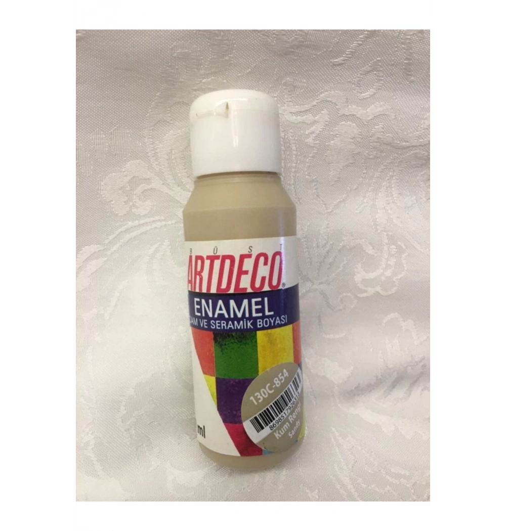 Lisans Artdeco Enamel Cam Boyası 60 Ml Kum Rengi  Lv-Y-130C-854