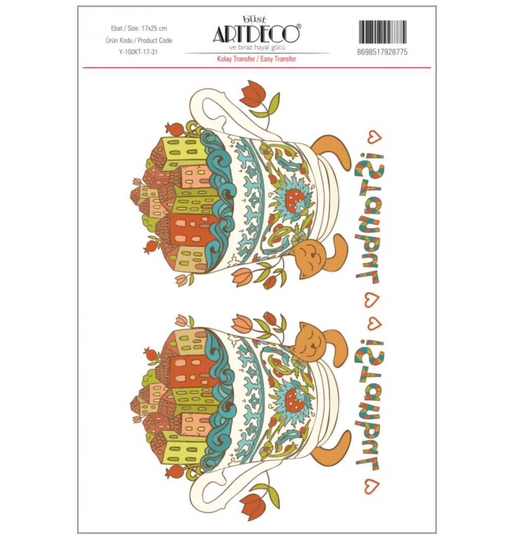 Lisans Artdeco Kolay Transfer 17X25 Cm  Lv-Y-100-Kt17-31