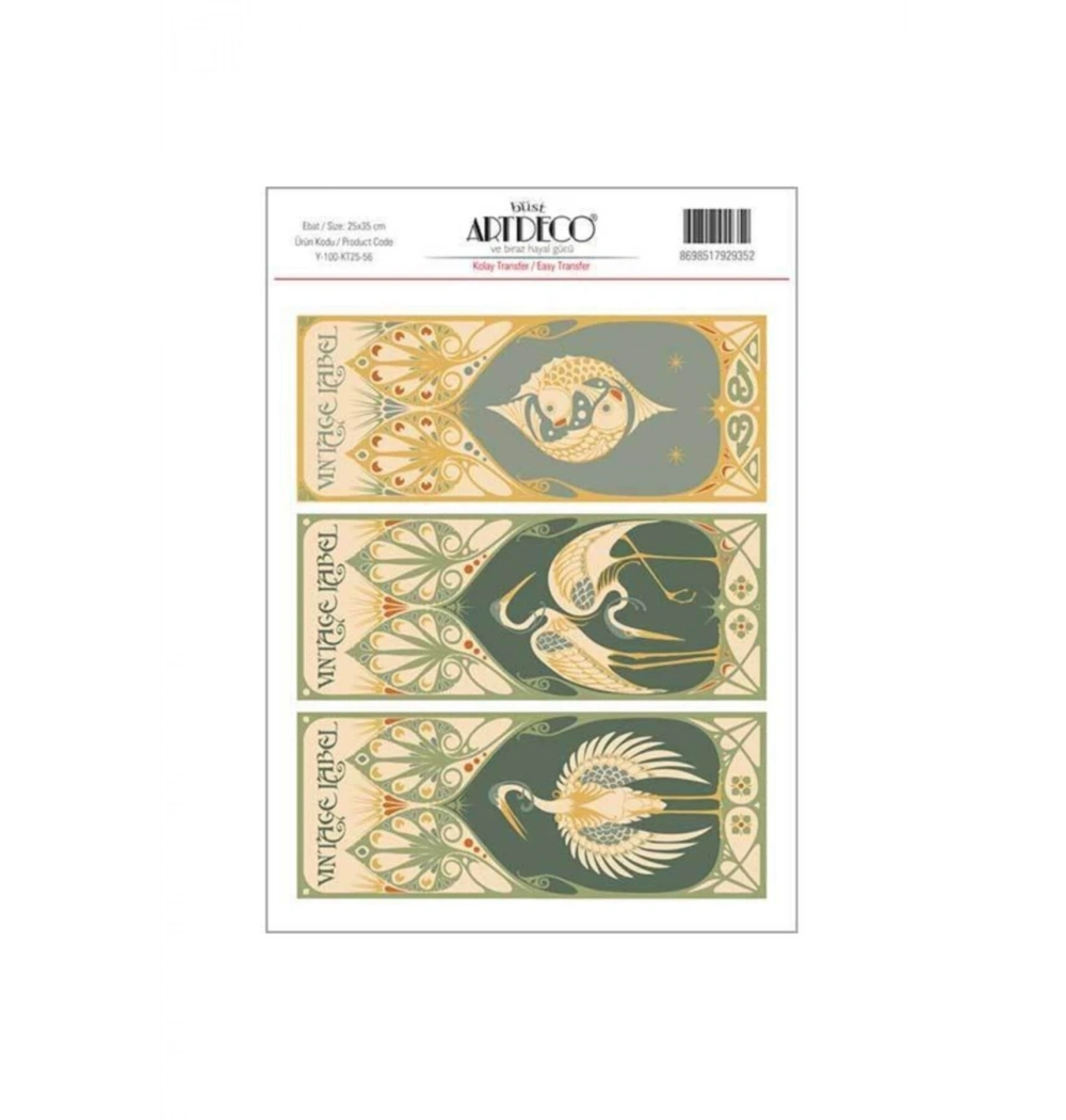 Lisans Artdeco Kolay Transfer 17X25 Cm  Lv-Y-100-Kt17-34