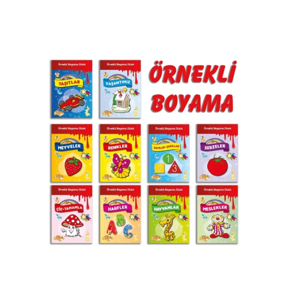 Örnekli Boyama Dizisi -Adet- Parıltı