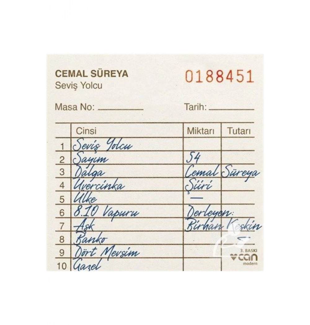 Seviş Yolcu       Cemalsüreya  Can Yayın