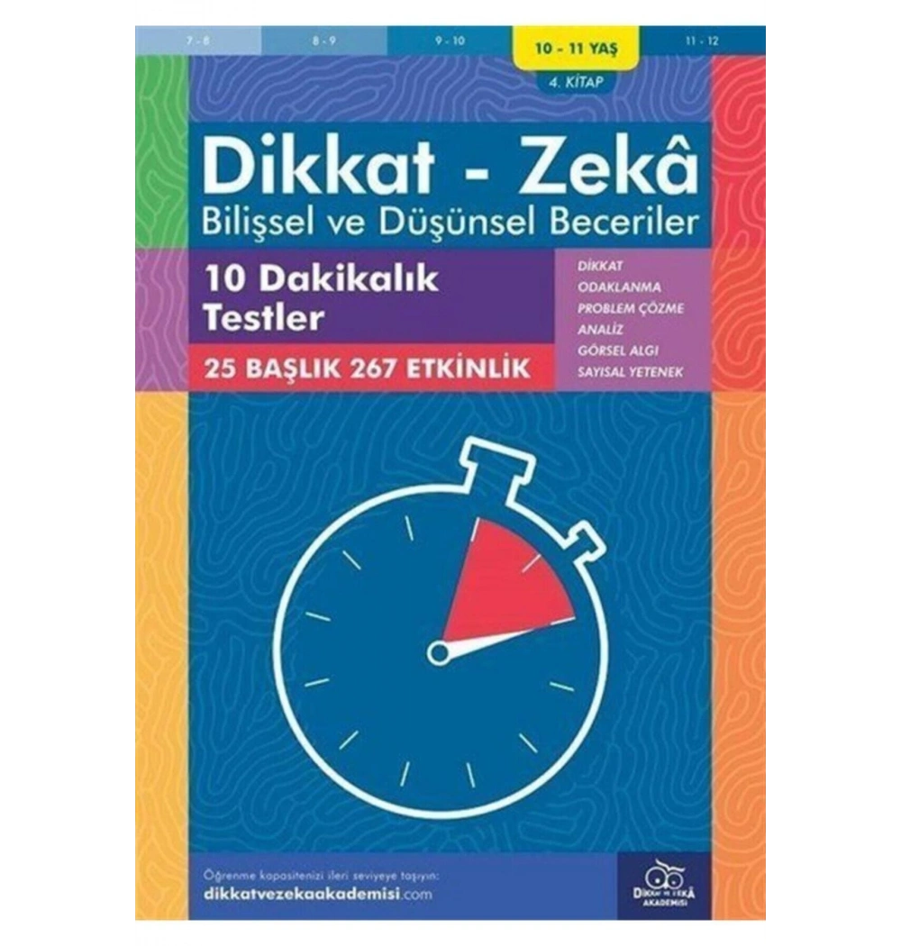 Dikkat Zeka 4.Kitap 10 Dakikalık Testler 10-11 Yaş