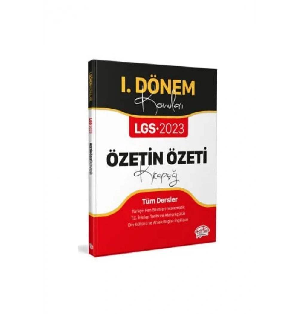 Editör Lgs 1.Dönem Tüm Dersler Özetin Özeti