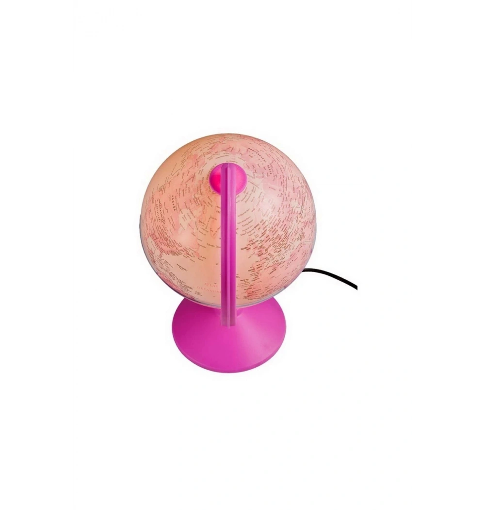 Gürbüz 43201 Işıklı Pembe Siyasi Küre 20 Cm