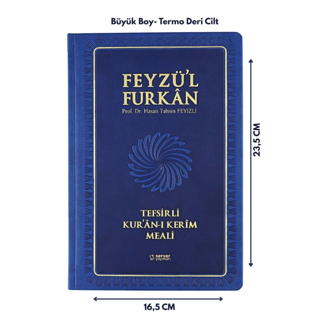 Feyzül Furkan Tefsirli Metinsiz Meal Büyük Boy Lacivert Ciltli Server