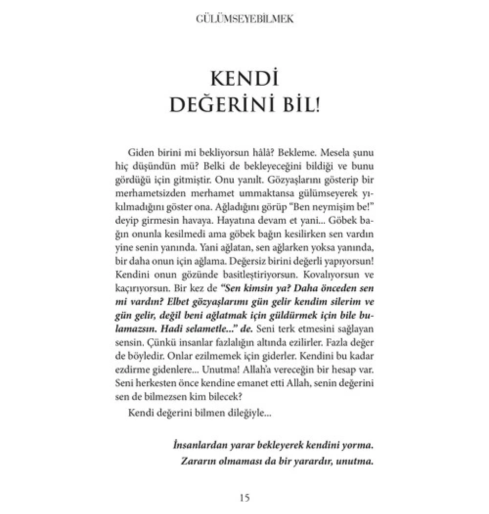 Gülümseyebilmek  İbrahim Çoban  Olimpos