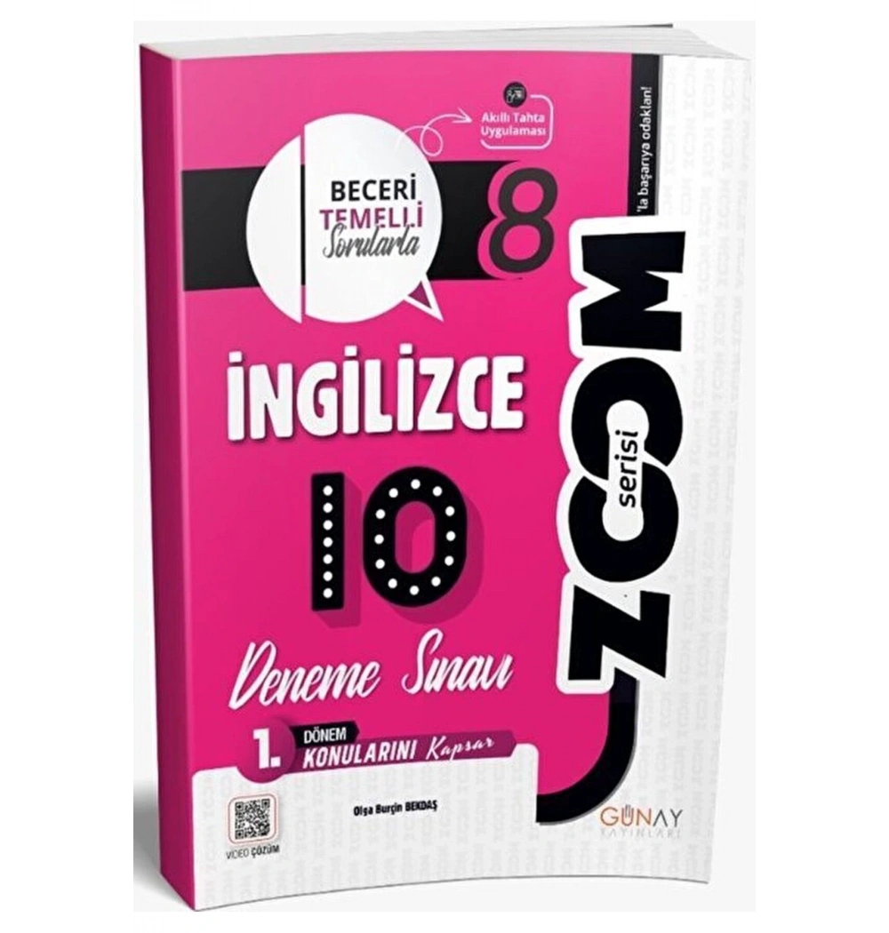 Günay 8.Sınıf 1.Dönem İngilizce 10 Deneme