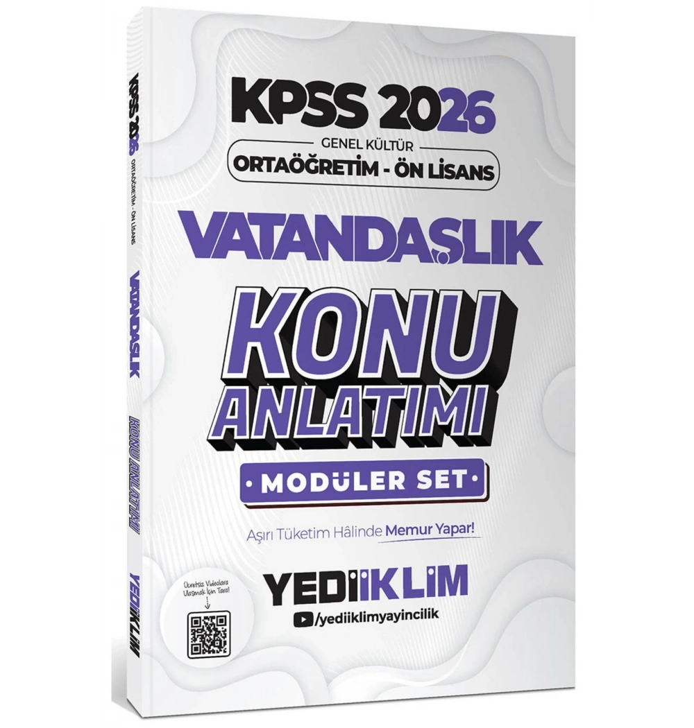 Kpss 2026 Gy Orta Öğretim Önlisans 5 Li Modüler Set Konu Anlatım  Yediiklim