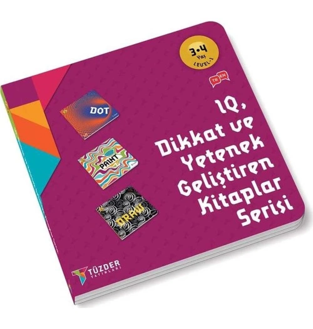 Iq Dikkat Ve Yetenek Geliştiren Kitaplar Seti 3-4+Yaş  Tüzder Yayın