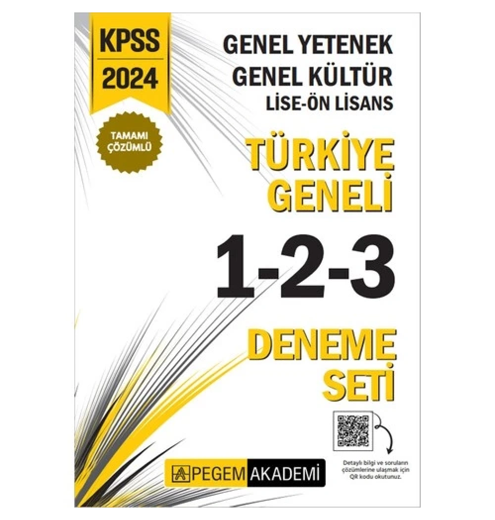 Pegem 2024 Kpss Gy Gk Lise Önlisans Türkiye Genelei 1-2-3 Deneme Seti