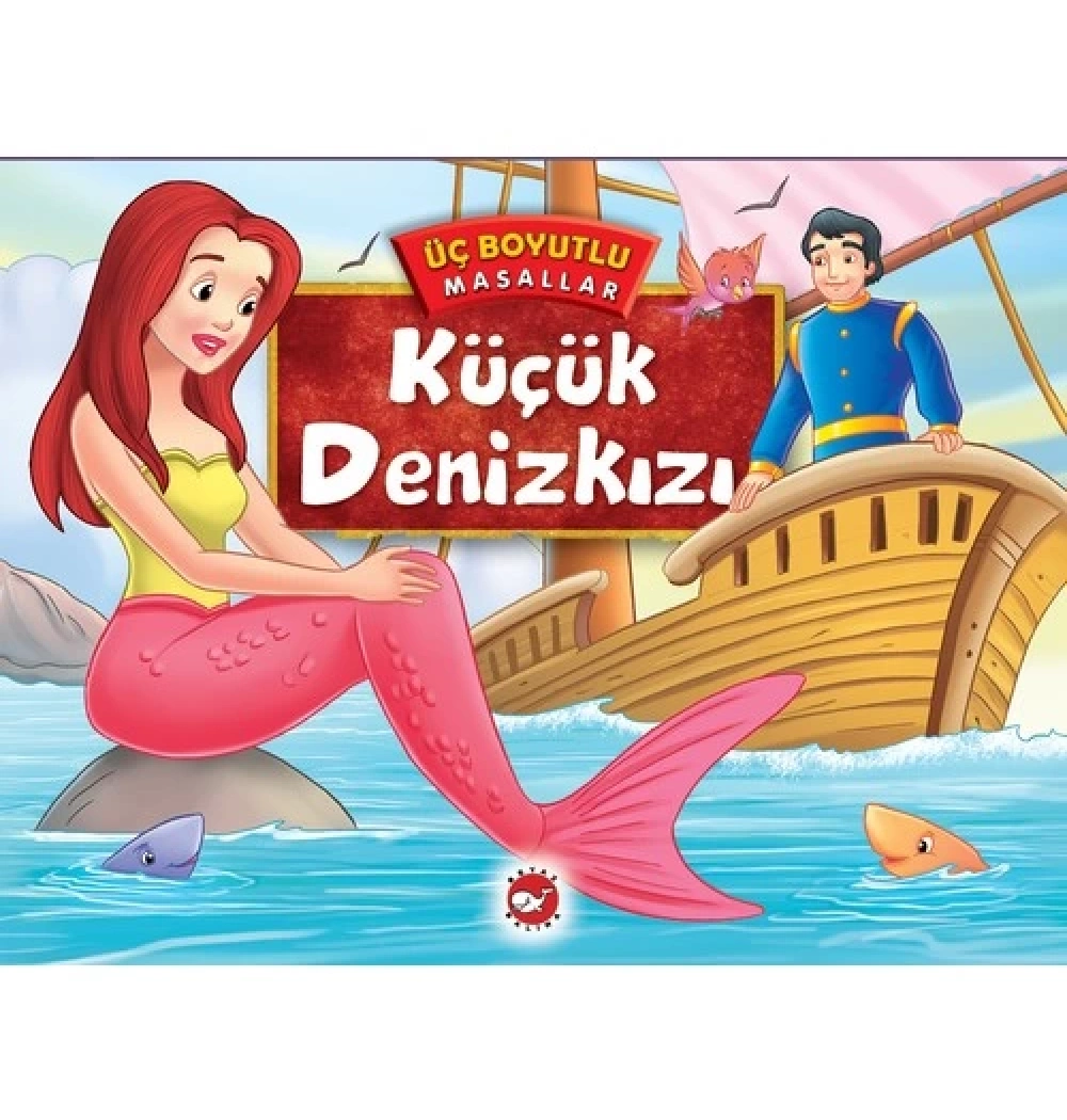 Küçük Denizkızı Üç Boyutlu Masallar Beyaz Balina